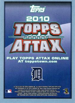 2010 Topps Update - Attax Code Cards #NNO Austin Jackson Back