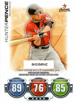 2010 Topps Update - Attax Code Cards #NNO Hunter Pence Front