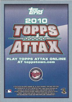 2010 Topps Update - Attax Code Cards #NNO Francisco Liriano Back