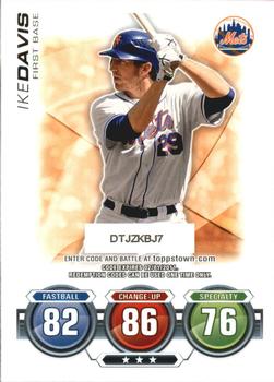 2010 Topps Update - Attax Code Cards #NNO Ike Davis Front