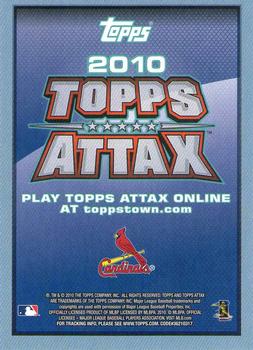 2010 Topps Update - Attax Code Cards #NNO Albert Pujols Back