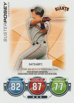 2010 Topps Update - Attax Code Cards #NNO Buster Posey Front