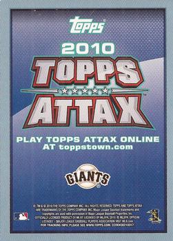 2010 Topps Update - Attax Code Cards #NNO Matt Cain Back