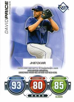 2010 Topps Update - Attax Code Cards #NNO David Price Front