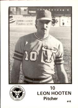 1975 Tucson Toros #6 Leon Hooten Front
