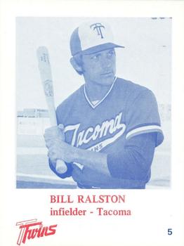 1975 KMO Radio Tacoma Twins #5 Bill Ralston Front