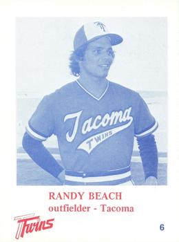 1975 KMO Radio Tacoma Twins #6 Randy Beach Front