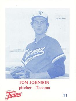 1975 KMO Radio Tacoma Twins #11 Tom Johnson Front