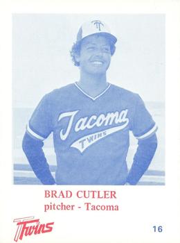 1975 KMO Radio Tacoma Twins #16 Brad Cutler Front