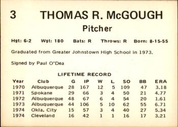 1975 Oklahoma City 89ers #3 Thomas McGough Back