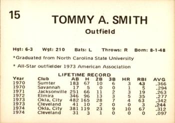 1975 Oklahoma City 89ers #15 Tommy Smith Back