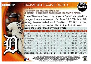 2010 Topps Update - Black #US-167 Ramon Santiago Back