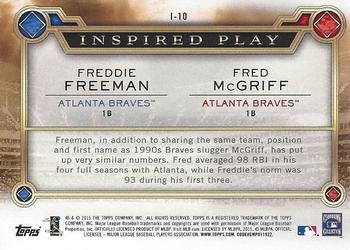 2015 Topps - Inspired Play #I-10 Fred McGriff / Freddie Freeman Back
