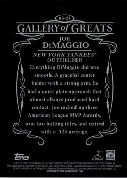2015 Topps - Gallery of Greats #GG-21 Joe DiMaggio Back