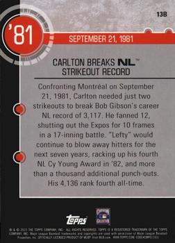 2015 Topps - Baseball History #13B Steve Carlton Back