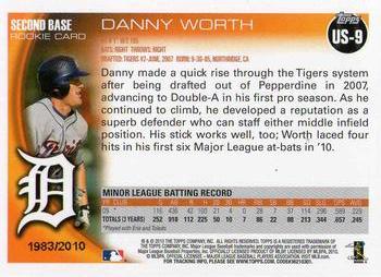 2010 Topps Update - Gold #US-9 Danny Worth Back