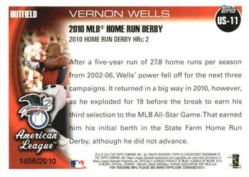 2010 Topps Update - Gold #US-11 Vernon Wells Back