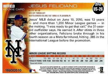 2010 Topps Update - Gold #US-26 Jesus Feliciano Back