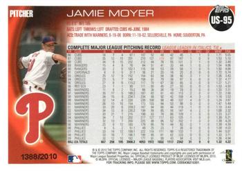 2010 Topps Update - Gold #US-95 Jamie Moyer Back