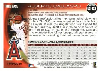 2010 Topps Update - Gold #US-123 Alberto Callaspo Back