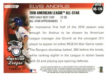 2010 Topps Update - Gold #US-126 Elvis Andrus Back