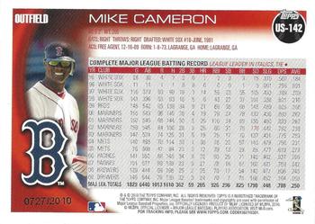 2010 Topps Update - Gold #US-142 Mike Cameron Back