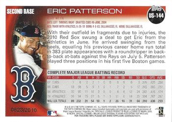 2010 Topps Update - Gold #US-144 Eric Patterson Back
