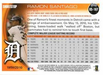 2010 Topps Update - Gold #US-167 Ramon Santiago Back