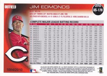 2010 Topps Update - Gold #US-178 Jim Edmonds Back