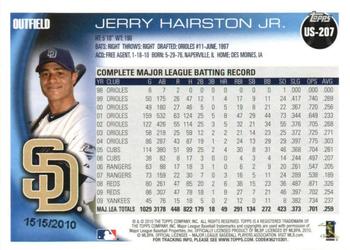 2010 Topps Update - Gold #US-207 Jerry Hairston Jr. Back