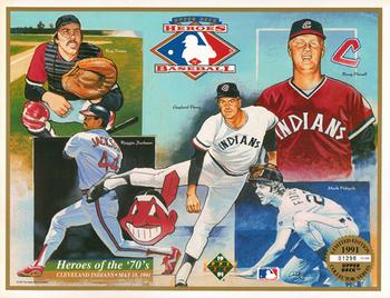 1991 Upper Deck Heroes of Baseball Sheets #NNO Mark Fidrych / Ray Fosse / Reggie Jackson / Gaylord Perry / Boog Powell Front