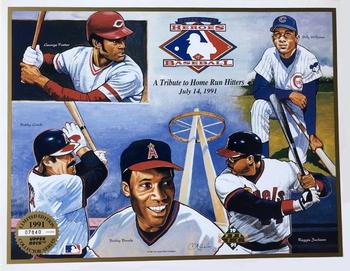 1991 Upper Deck Heroes of Baseball Sheets #NNO Bobby Bonds / George Foster / Bobby Grich / Reggie Jackson / Billy Williams Front