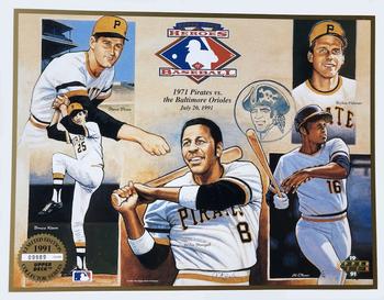 1991 Upper Deck Heroes of Baseball Sheets #NNO Steve Blass / Richie Hebner / Bruce Kison / Al Oliver / Willie Stargell Front
