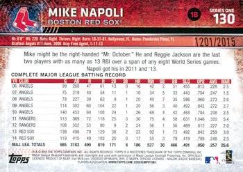 2015 Topps - Gold #130 Mike Napoli Back