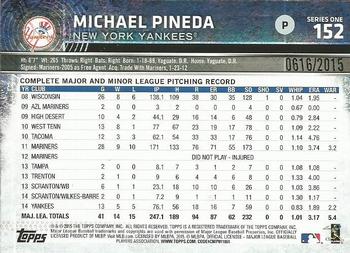 2015 Topps - Gold #152 Michael Pineda Back