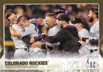 2015 Topps - Gold #168 Colorado Rockies Front