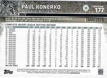 2015 Topps - Gold #177 Paul Konerko Back