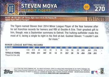 2015 Topps - Gold #270 Steven Moya Back