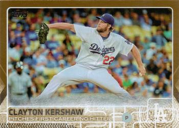 2015 Topps - Gold #317 Clayton Kershaw Front