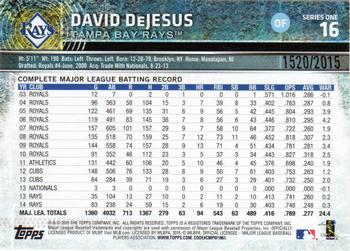 2015 Topps - Gold #16 David DeJesus Back