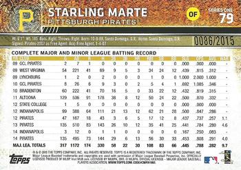 2015 Topps - Gold #79 Starling Marte Back
