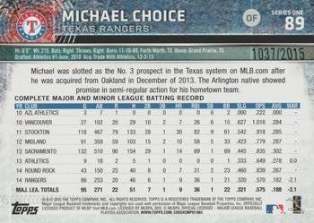 2015 Topps - Gold #89 Michael Choice Back