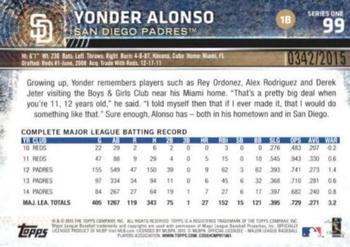 2015 Topps - Gold #99 Yonder Alonso Back