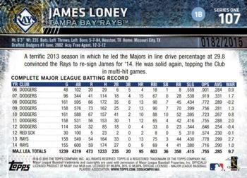 2015 Topps - Gold #107 James Loney Back
