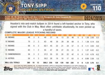 2015 Topps - Gold #110 Tony Sipp Back