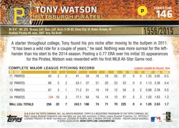 2015 Topps - Gold #146 Tony Watson Back