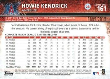 2015 Topps - Gold #161 Howie Kendrick Back