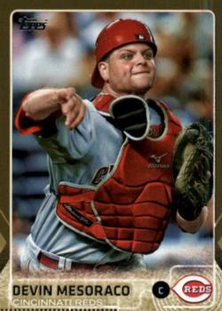 2015 Topps - Gold #182 Devin Mesoraco Front