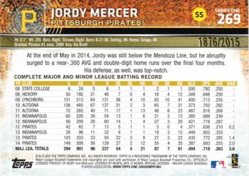2015 Topps - Gold #269 Jordy Mercer Back