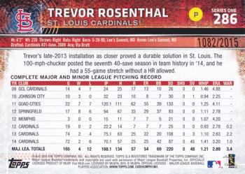 2015 Topps - Gold #286 Trevor Rosenthal Back